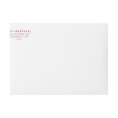 赤と黒のウィンターフェア島のパターン ラップアラウンドラベル (正面)