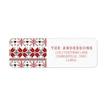 赤と黒のウィンターフェア島のパターン