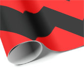 赤と黒のエクストララージシェブロンのラッピング紙 ラッピングペーパー (ロールコーナー)