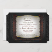 赤と黒のエレガントハローウィンパーティ 招待状 (裏面)