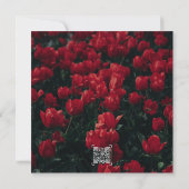 赤と黒のエレガント結婚式招待状 招待状 (裏面)