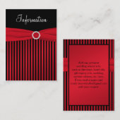 赤と黒のエンクローストライプのジャ・カード エンクロージャーカード (正面/裏面)