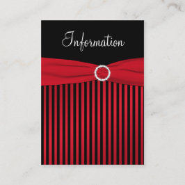 赤と黒のエンクローストライプのジャ・カード エンクロージャーカード