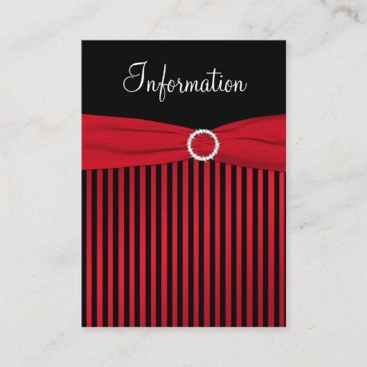 赤と黒のエンクローストライプのジャ・カード エンクロージャーカード (正面)