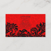赤と黒のオシャレでカッコいい名刺 名刺 (裏面)