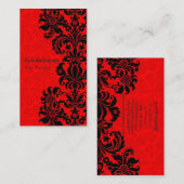 赤と黒のオシャレでカッコいい名刺 名刺 (正面/裏面)