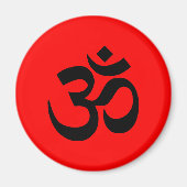 赤と黒のオブジェクトモデル記号 マグネット (正面)