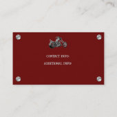 赤と黒のオートバイのショップの名刺 名刺 (裏面)