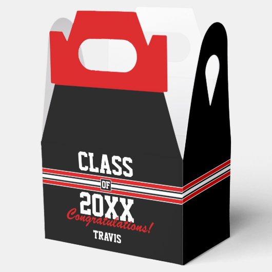 赤と黒のカスタム卒業特典ボックス フェイバーボックス (オープン)