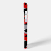 赤と黒のカモフラージュ オリジナルプリント Case-Mate iPhoneケース (裏面 / 左)