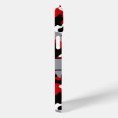 赤と黒のカモフラージュ オリジナルプリント Case-Mate iPhoneケース (裏面 / 右)