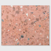 赤と黒のカラフル小さな砂利岩ペベルサ ラッピングペーパー (フラット)