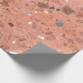 赤と黒のカラフル小さな砂利岩ペベルサ ラッピングペーパー (角)