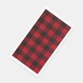 赤と黒のカントリーバッファローのプレイド (コーナー)