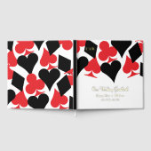赤と黒のカードがラスベガスに似合結婚う ゲストブック (全面)