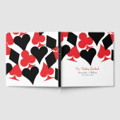 赤と黒のカードがラスベガスに似合結婚う ゲストブック (全面)