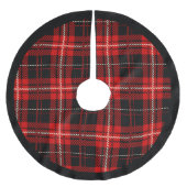 赤と黒のキャビン・プレイド ブラッシュドポリエステルツリースカート (正面)