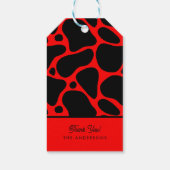 赤と黒のキリン模様 ギフトタグ (裏面)