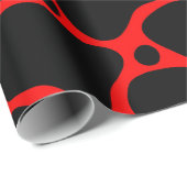 赤と黒のキリン模様 ラッピングペーパー (ロールコーナー)