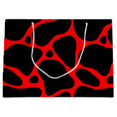 赤と黒のキリン模様 ラージペーパーバッグ (正面)