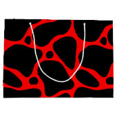 赤と黒のキリン模様 ラージペーパーバッグ (裏面)