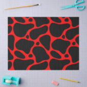 赤と黒のキリン模様 薄葉紙 (クラフト)