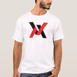 赤と黒のクラシックミニマルレターVA Tシャツ