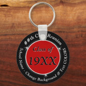 赤と黒のクラスの懇親会ギフトアイディア、任意の色 キーホルダー (正面)