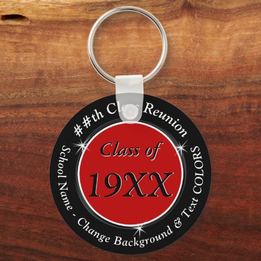 赤と黒のクラスの懇親会ギフトアイディア、任意の色 キーホルダー (正面)