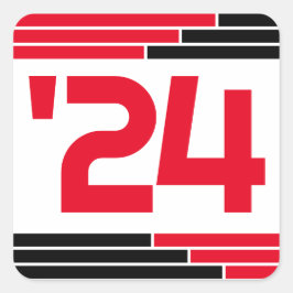 赤と黒のクラス'24卒業 スクエアシール