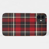 赤と黒のクリスマス·ウィンター·プレイド Case-Mate iPhoneケース (裏面(横))