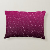 赤と黒のグラデーションの白い水玉模様。 アクセントクッション (裏面)