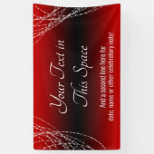 赤と黒のグラデーションライトが文字をカスタム追加 横断幕 (縦)