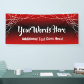 赤と黒のグラデーションライトストリング独自の文字を追加 横断幕 (トレードショー)