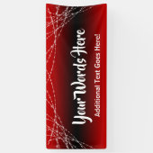 赤と黒のグラデーションライトストリング独自の文字を追加 横断幕 (縦)