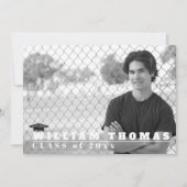 赤と黒のグラード招待状、マット5" x 7"カード 招待状 (正面)