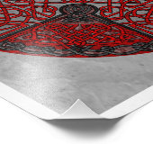 赤と黒のケルト十字メダリオン フォトプリント (角)