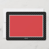 赤と黒のコラージュのクリスマスフォトカード シーズンカード (裏面)