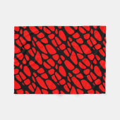 赤と黒のゴシックくもの巣パタオーガニックーン フリースブランケット (正面(横))