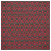 赤と黒のゴシックバラ ファブリック (見本)