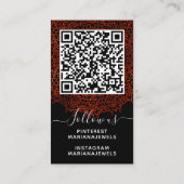 赤と黒のゴシック様式のマンダライヤリングディスプレイカード 名刺 (裏面)