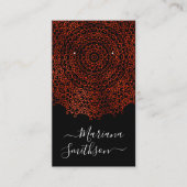 赤と黒のゴシック様式のマンダライヤリングディスプレイカード 名刺 (正面)