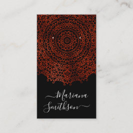 赤と黒のゴシック様式のマンダライヤリングディスプレイカード 名刺