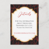 赤と黒のゴシック結婚色 エンクロージャーカード (正面)