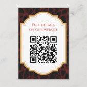 赤と黒のゴシック結婚色 エンクロージャーカード (裏面)