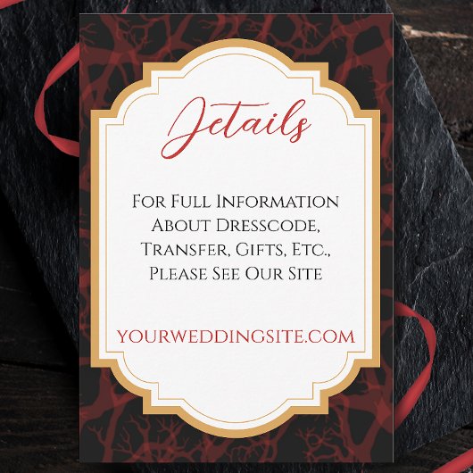 赤と黒のゴシック結婚色 エンクロージャーカード