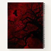 赤と黒のゴシック風のスケッチブック ノートブック (裏面)