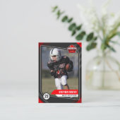 赤と黒のサッカーのトレーディングカード（統計あり） コーリングカード (スタンド正面)