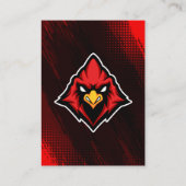 赤と黒のサッカートレーディングカードプレーヤーの写真 コーリングカード (裏面)