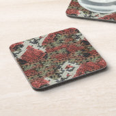 赤と黒のサンゴのヘビの皮 コースター (左側)